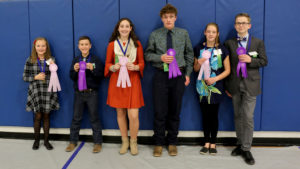 The Reserve and Grand Champion award winners (left to right) include Rayne Thomas (Springfield), Payson Coen (Alta Vista), Jami Quick (Springfield), Justin Write (Walsh), Emmalie Byrne (COVA), and Chase Cromwell (Lamar). 